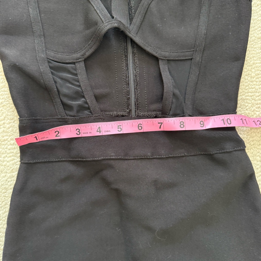 House of CB Aravena Cutout Bandage Bodycon Black Mini Dress - Picture 7 of 8